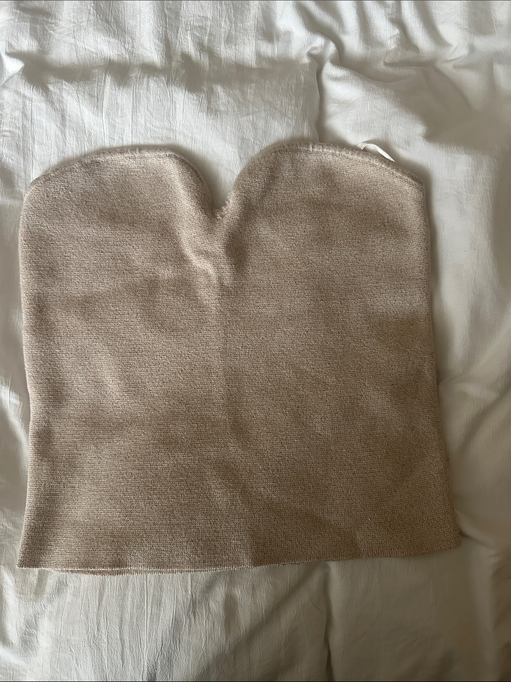 Abercrombie & Fitch Off-the-Shoulder Knit Top in Light Taupe